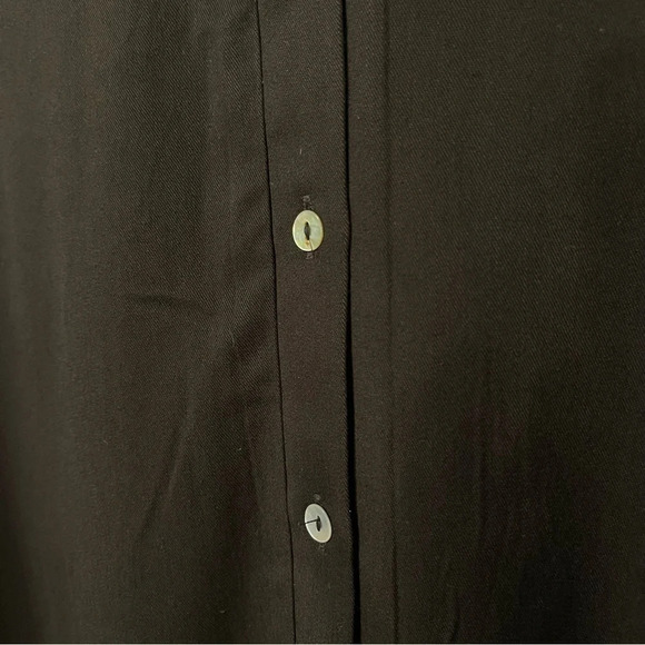 𝅺ANDREE by‎ Unit Button Down Blouse 100% Rayon Black Size Small Oversized - Picture 4 of 10